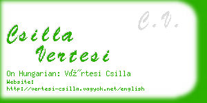 csilla vertesi business card